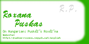 roxana puskas business card